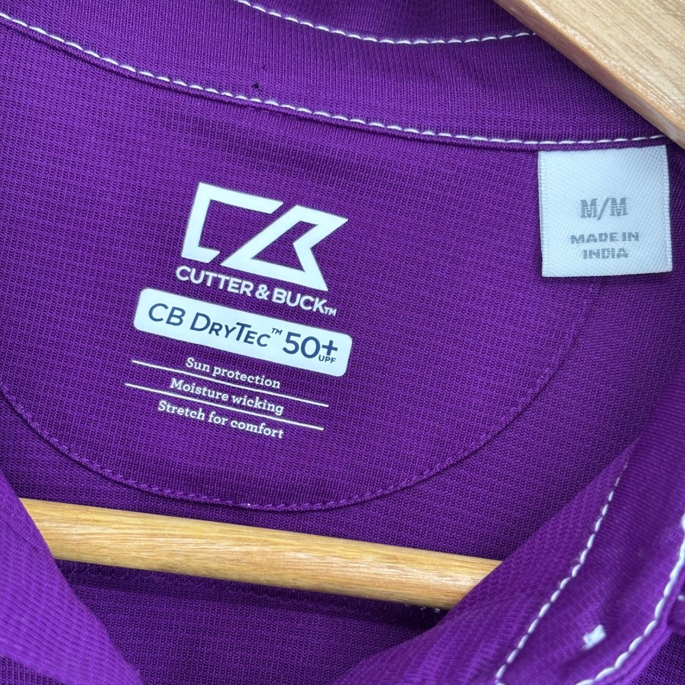 Cutter & Buck Womens Purple DryTec Sleeveless Golf Polo Top‎ UPF 50+ Medium - Picture 7 of 10